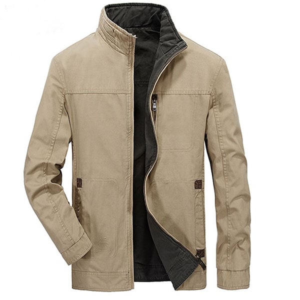 Custom High Quality Reversible Leisure Zipper Up Jacket