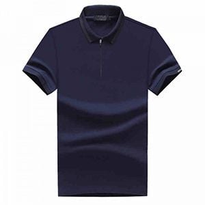 Custom made buttonless zipper collar polo shirt