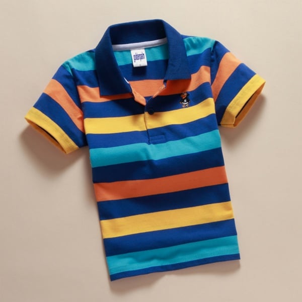 Wholesale stripe  leisure cotton polo shirt for boys