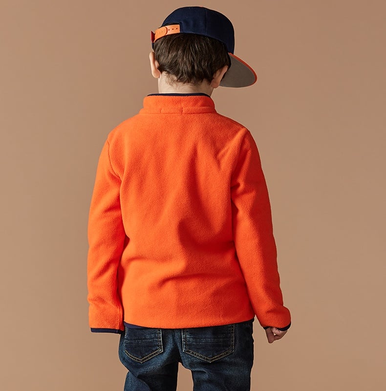 back of orange color custom made hoodies