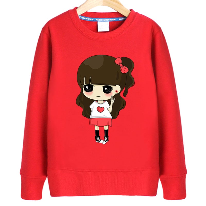 children long sleeve digital printing crew neck sweatshirts