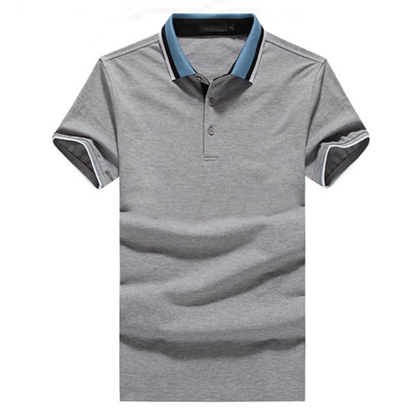 US fashionable unique white striped polo shirts for men 