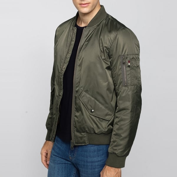 Fashion custom good quality green flight jacket for retail 