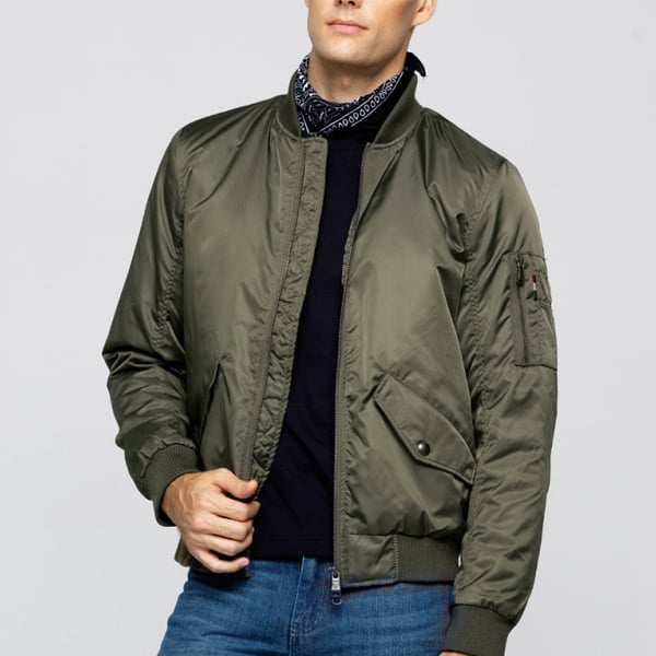 Fashion custom good quality green flight jacket for retail 