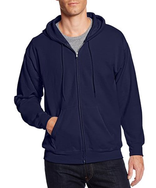 Custom Mens Full_Zip Fleece Blank Hoodie