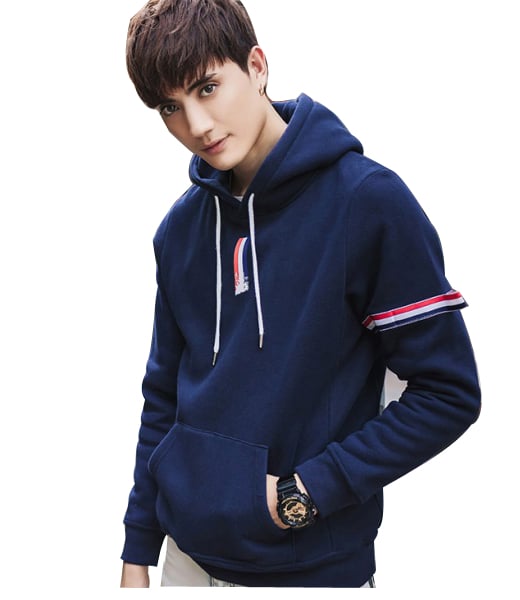 men long sleeve 280 gsm rubber printing custom printed hoodies