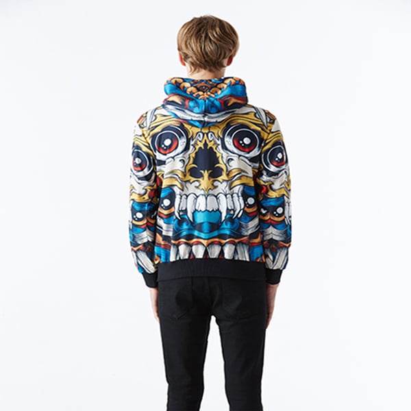 Cotton individual zipper up hoodies with full printing