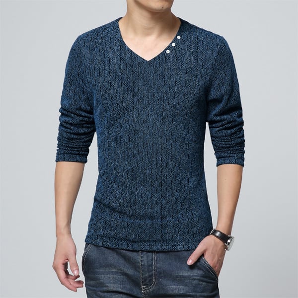 Long sleeves v neck t shirt for men