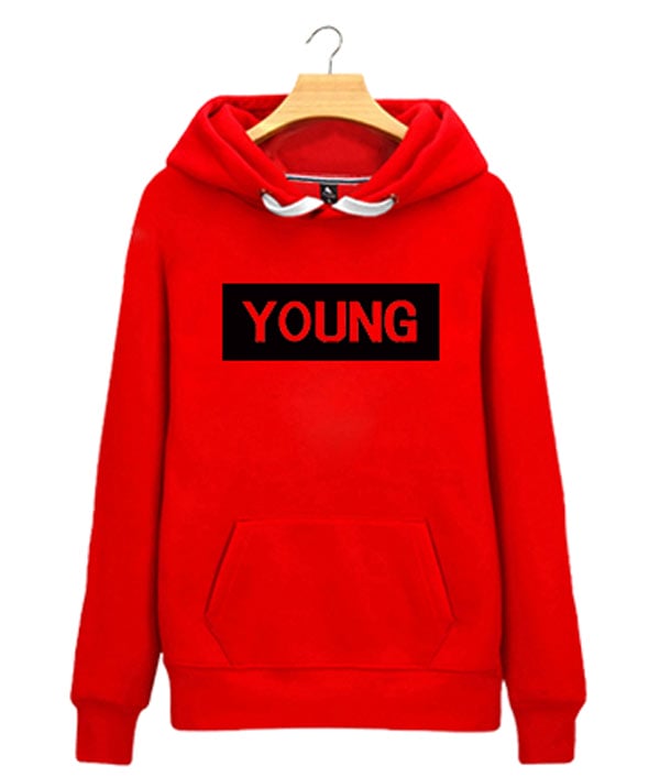 High Quality Black Cotton Women Printing Pullover Hoodie 