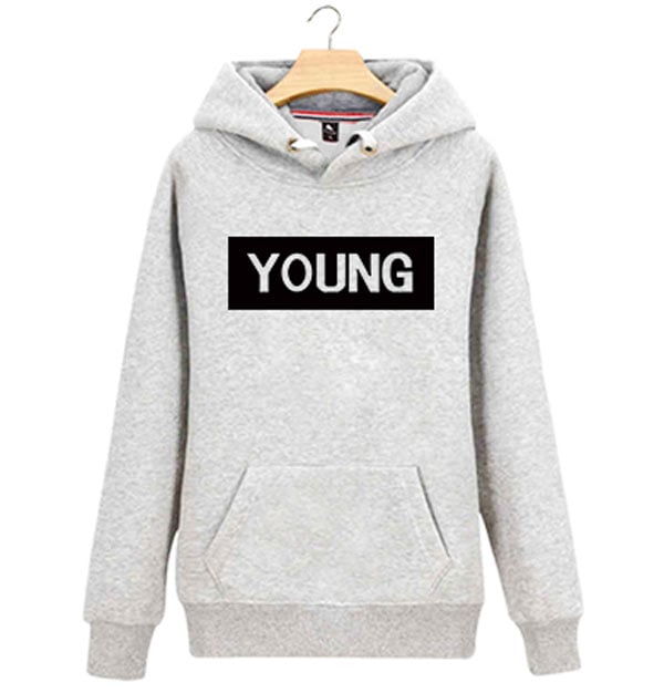 High Quality Black Cotton Women Printing Pullover Hoodie 