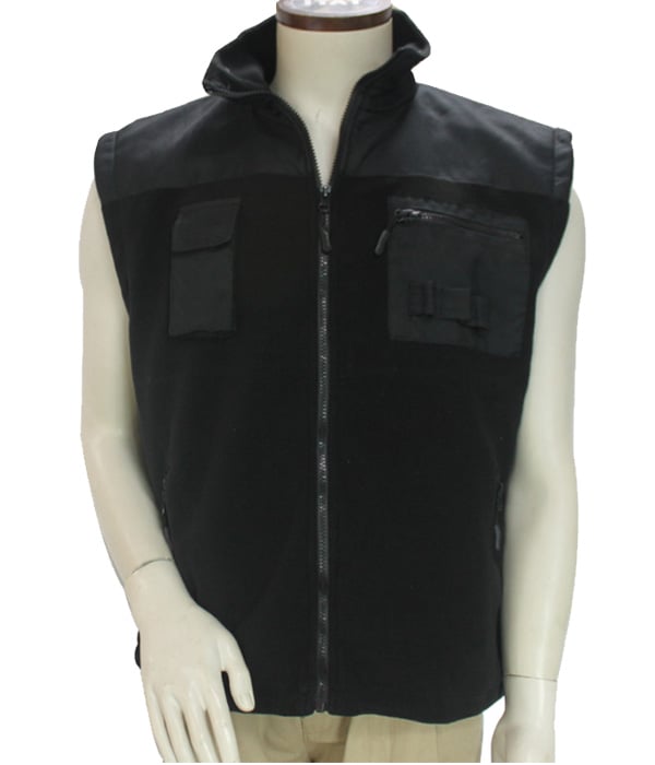 men plain outdoor cotton and polyetser black jacket for men