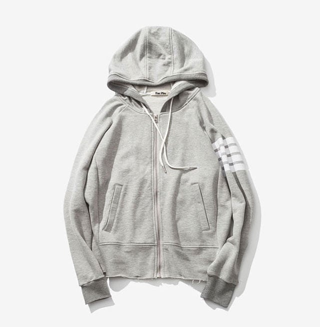 Blank Men Gray Hoodies Wholesale