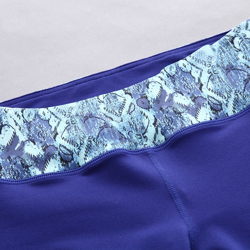 87%nylon 13%spandex super stretched women waistband printed yoga leggings  (10)