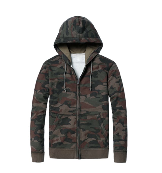 Hot Sale Fashion Style Mens Full Zipper Military Hoodies 