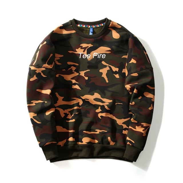 China Manufacturer wholesale personalized Crew Neck Camo hoodies