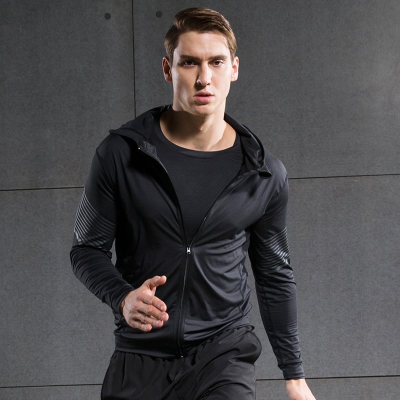 Black Men sport wear with sleeve various lines