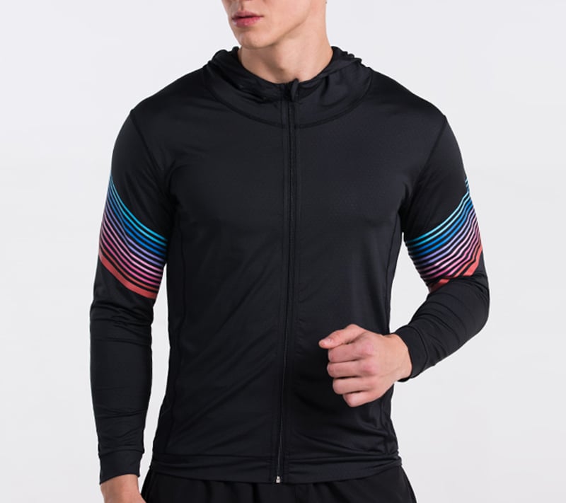 Black Men sport wear with sleeve various lines