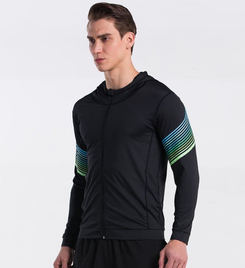 Black Men sport wear with sleeve various lines