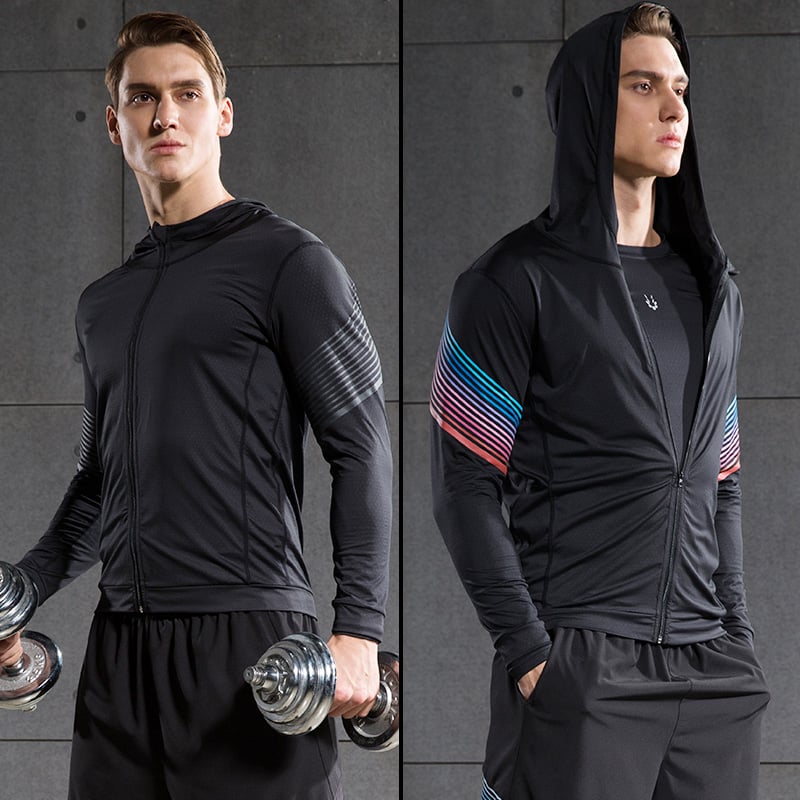 Black Men sport wear with sleeve various lines  (6)