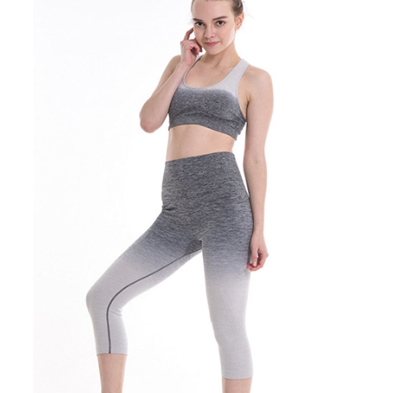 hypercolour capri grey yoga pants for women