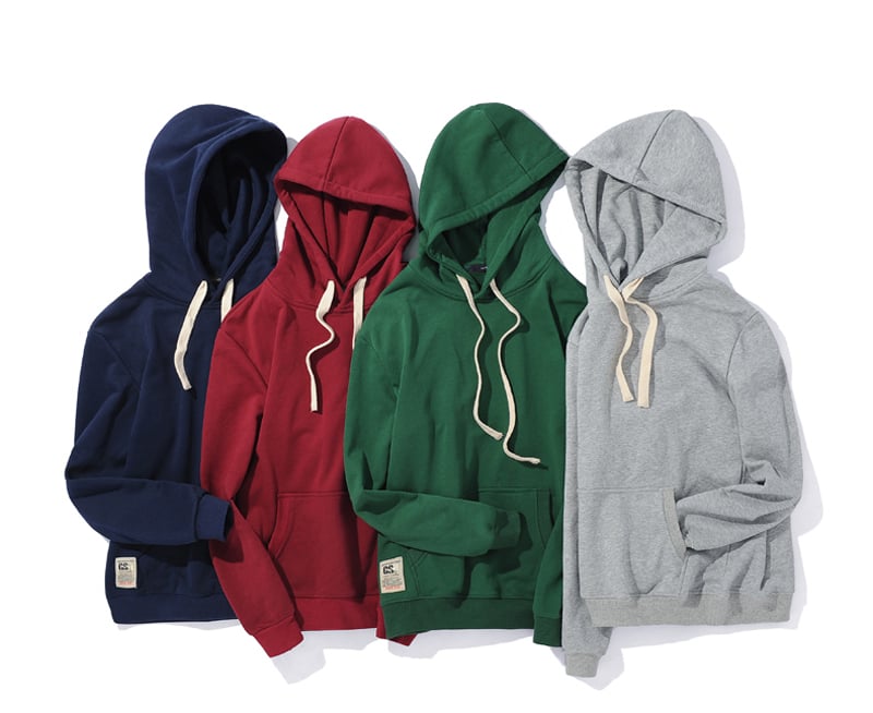 OEM Plain Cotton Fleece Hoodies For Men