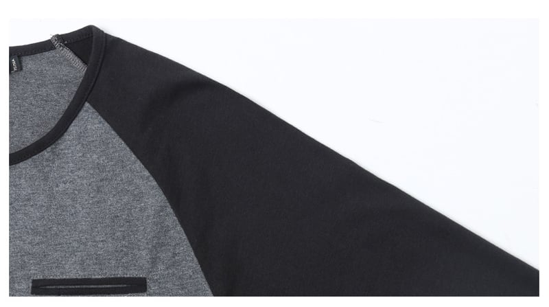 Mens Two Tone French Terry Crew Neck Sweatshirts 