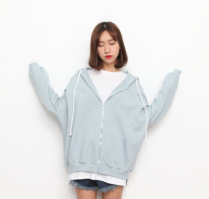 Wholesale Supplier Custom Women Oversize Zip Up Sweatshirts