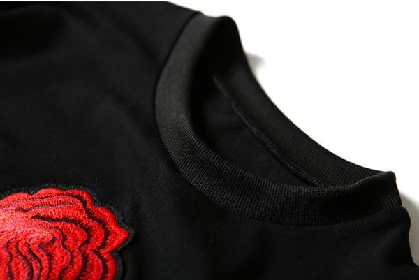 Hot Selling Men Black Embroidery Logo Sweatshirts