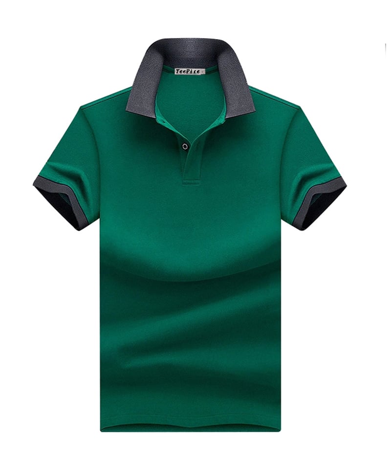 Custom Plain Blank Men Cotton Green Polo Shirts