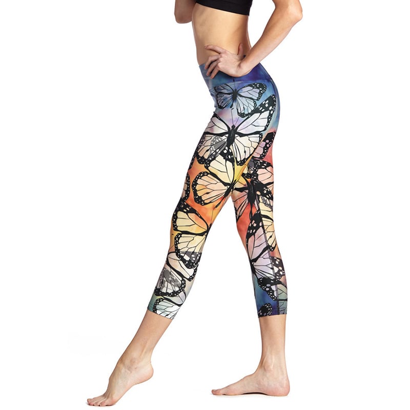 250 gsm high quality warp knitting polyester elastane printed fitness women legging