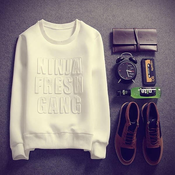 Fashion cotton 3d clothes, men hoodies without hood 