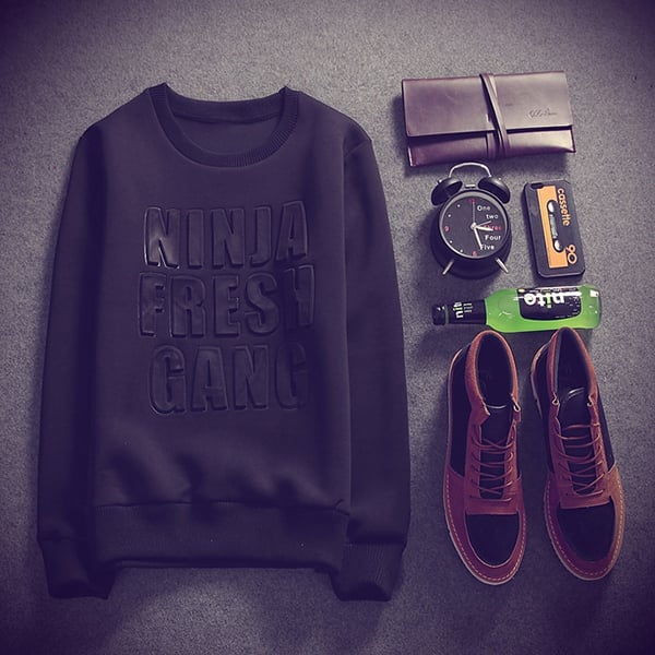 Fashion cotton 3d clothes, men hoodies without hood 