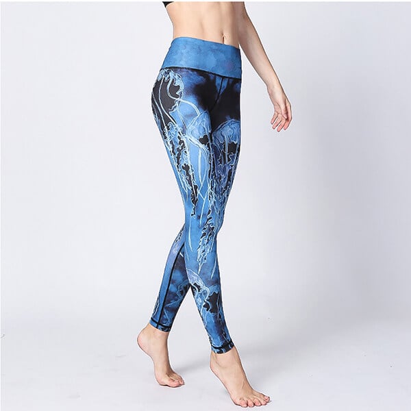 Gym 2017 Sport Fitness Fashion Warp Knitting Polyester Spandex Digital Print Leggings