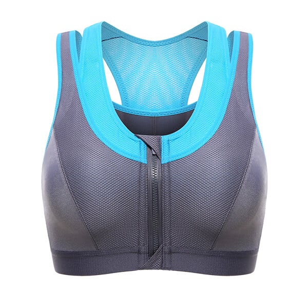 Nylon Elastane Splicing Double Layer Fitness Gym Sports Bras