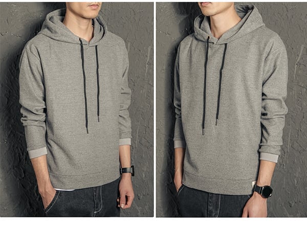 men's grey/black hooded sweatshirt & hoodie for men