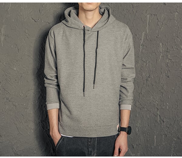 men's grey/black hooded sweatshirt & hoodie for men