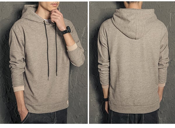 men's grey/black hooded sweatshirt & hoodie for men