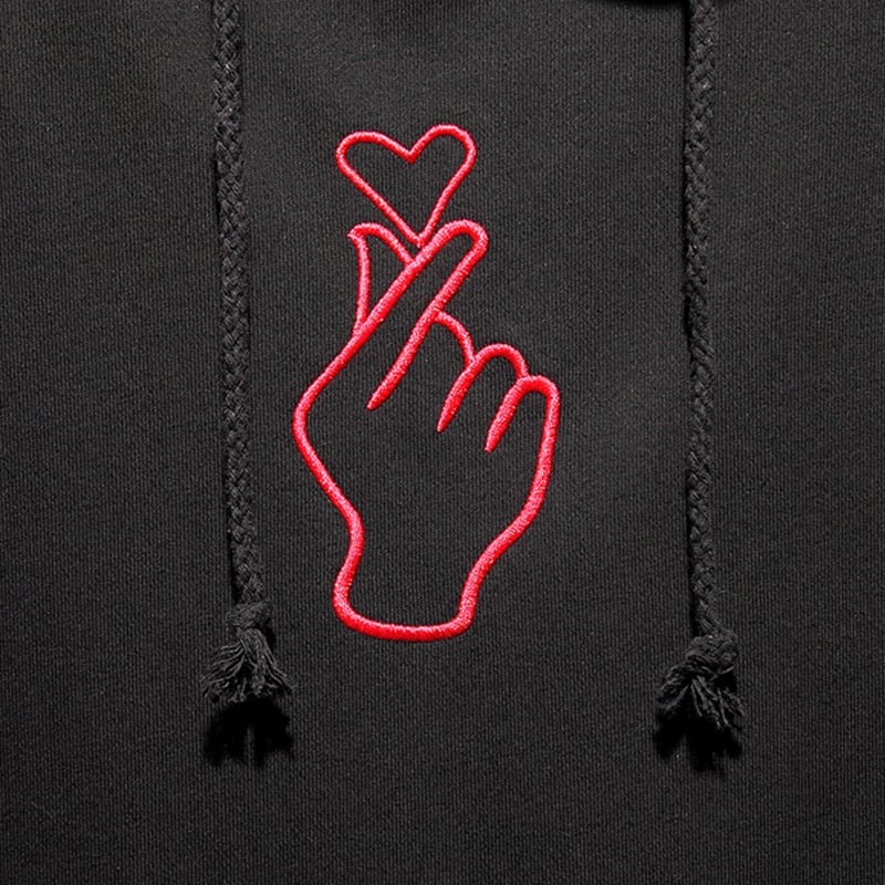 custom personality 2017 embroidered black hoodie