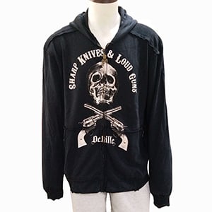 Discharge Print 100% Cotton 220 GSM Jackets with Hoodies