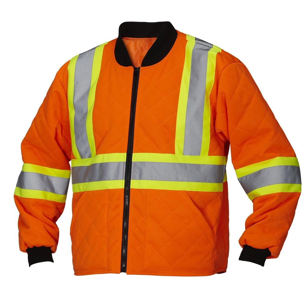 Wholesale custom hi-visibility reflective safety freezer jacket