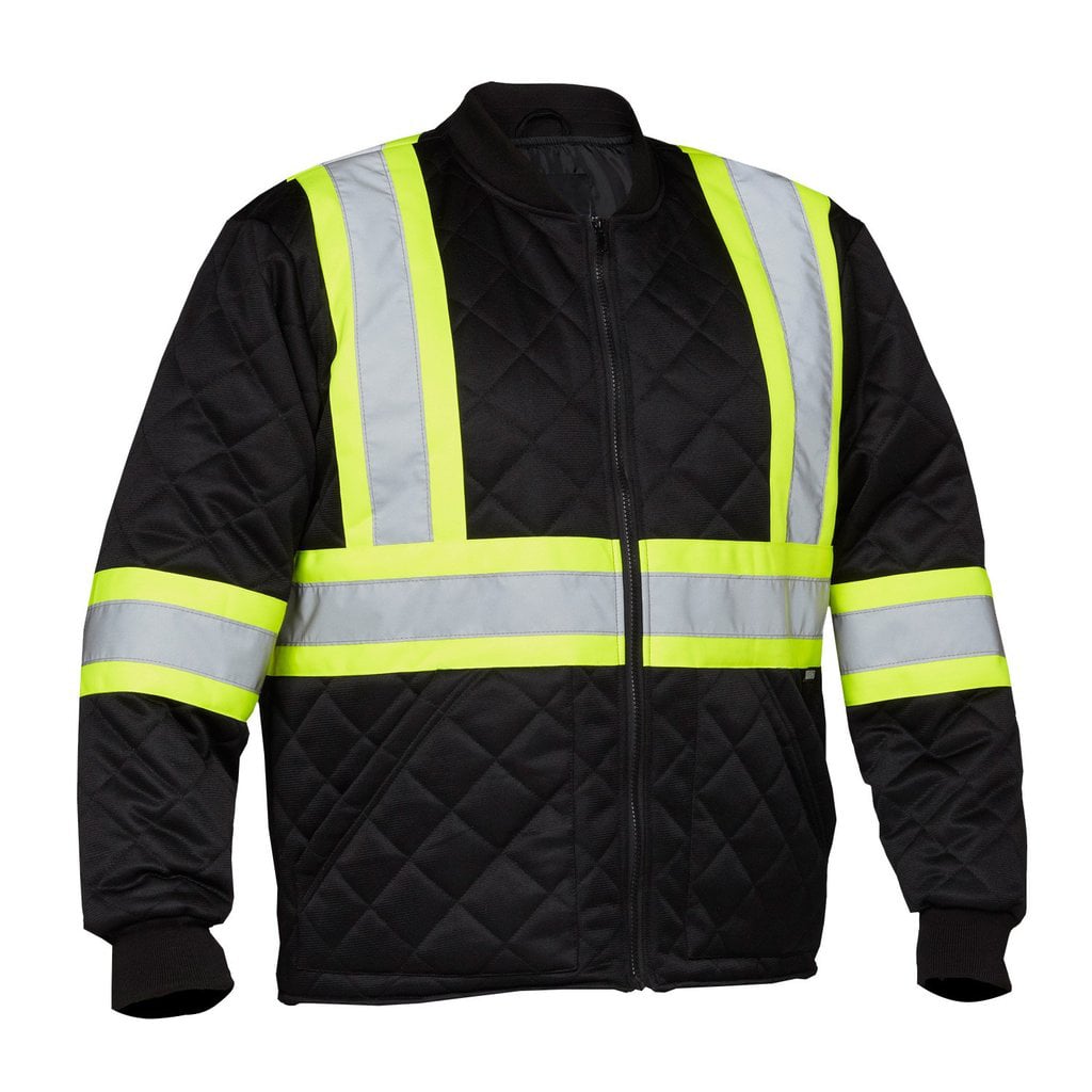Wholesale custom hi-visibility reflective safety freezer jacket