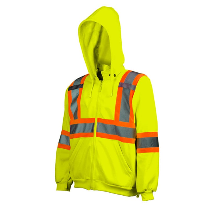 Custom safety hoodie Hi-Vis Traffic hoodie with Detachable hood