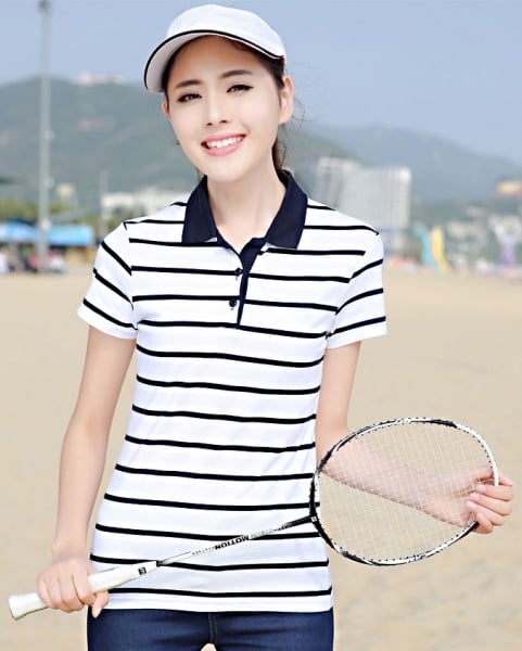 OEM custom high quality ladies polo shirt