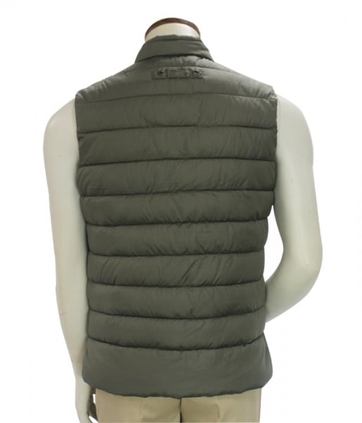 Men Fashion Cold Weather Winter Sleeveless Puffy Vest High Neck Hooded