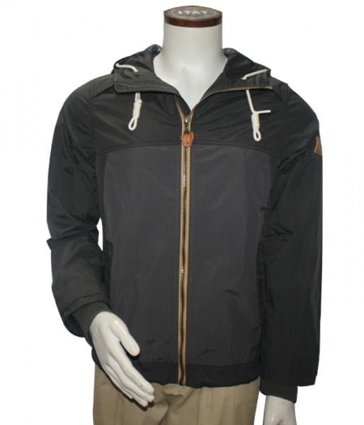 zipper through nylon short plain flight men bomber hood jacket