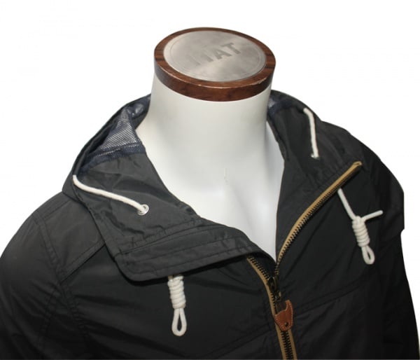 zipper through nylon short plain flight men bomber hood jacket