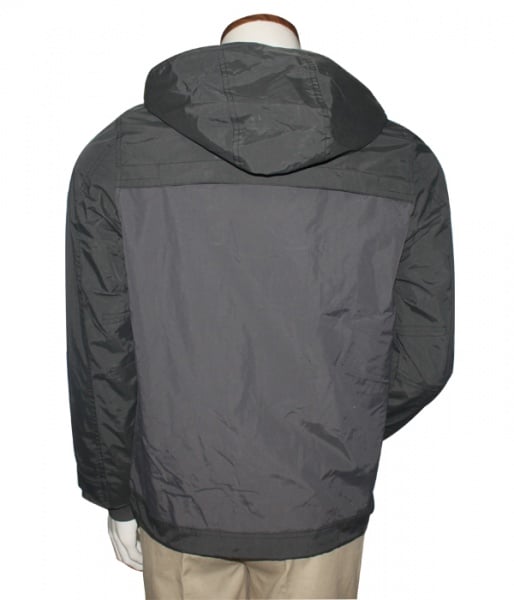 zipper through nylon short plain flight men bomber hood jacket