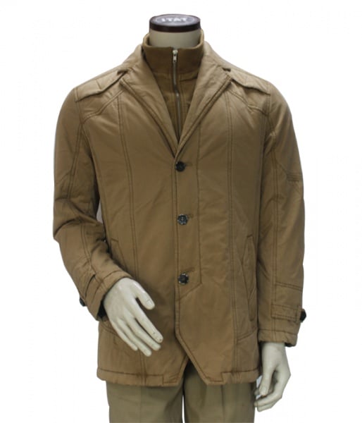 double stand collar winter overcoat