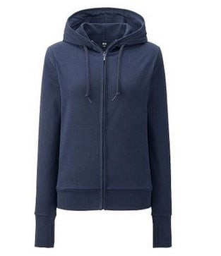 Custom Plain Slim Fit Full Zip Up Women Hoodie