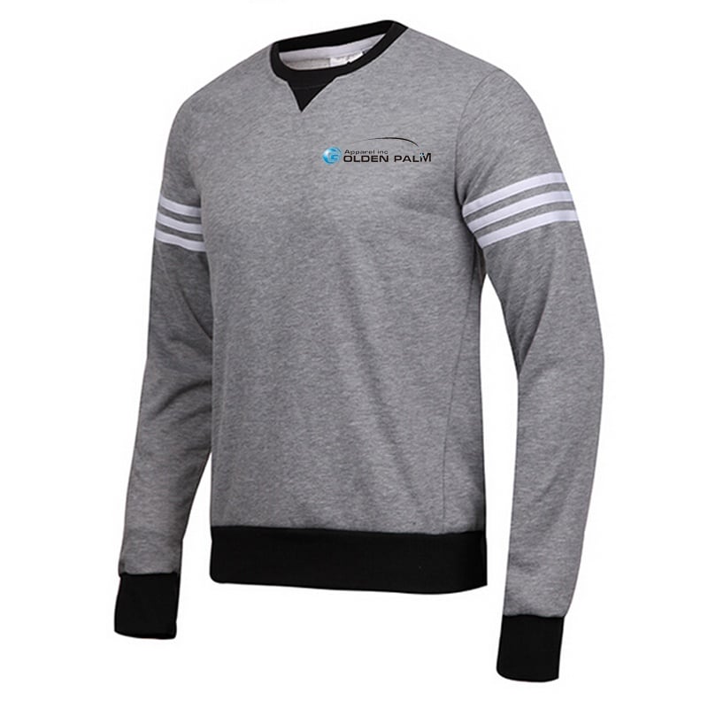 Custom knitted Windproof Stringer Fleece Mens Crewneck Swearshirts